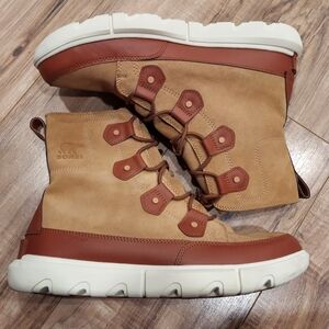 Soral Men Explorer Waterproof Next Boot II Sz 11.5 Lace Up Suede Tawny Buff EUC